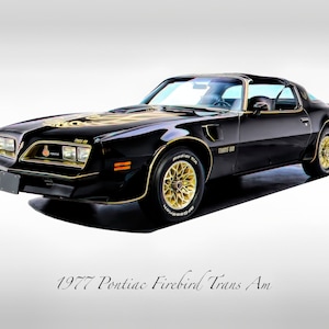 Classic Cars - 1977 Pontiac Firebird Trans Am SE Starlight Black - Print