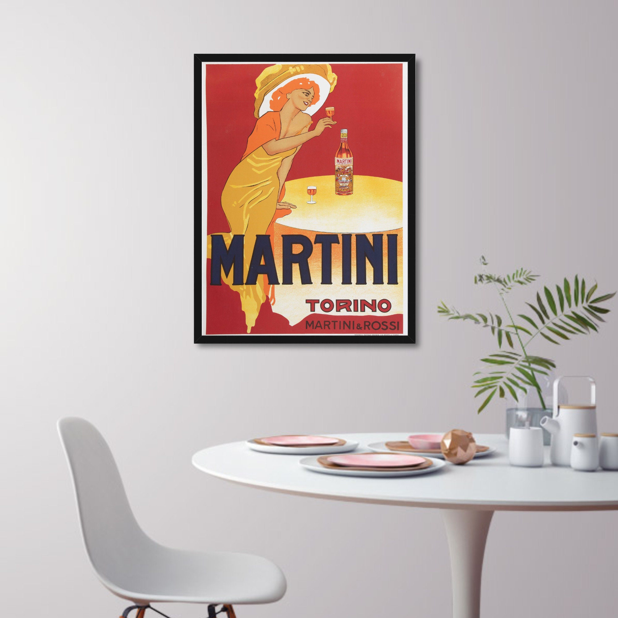 Vintage Food & Drink Poster Martini and Rossi Torino Etsy Denmark