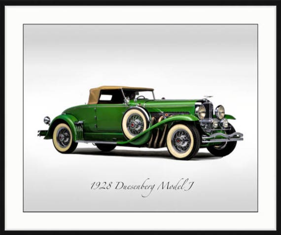 Classic Cars - 1928 Dusenberg Model J - Print - Etsy Canada