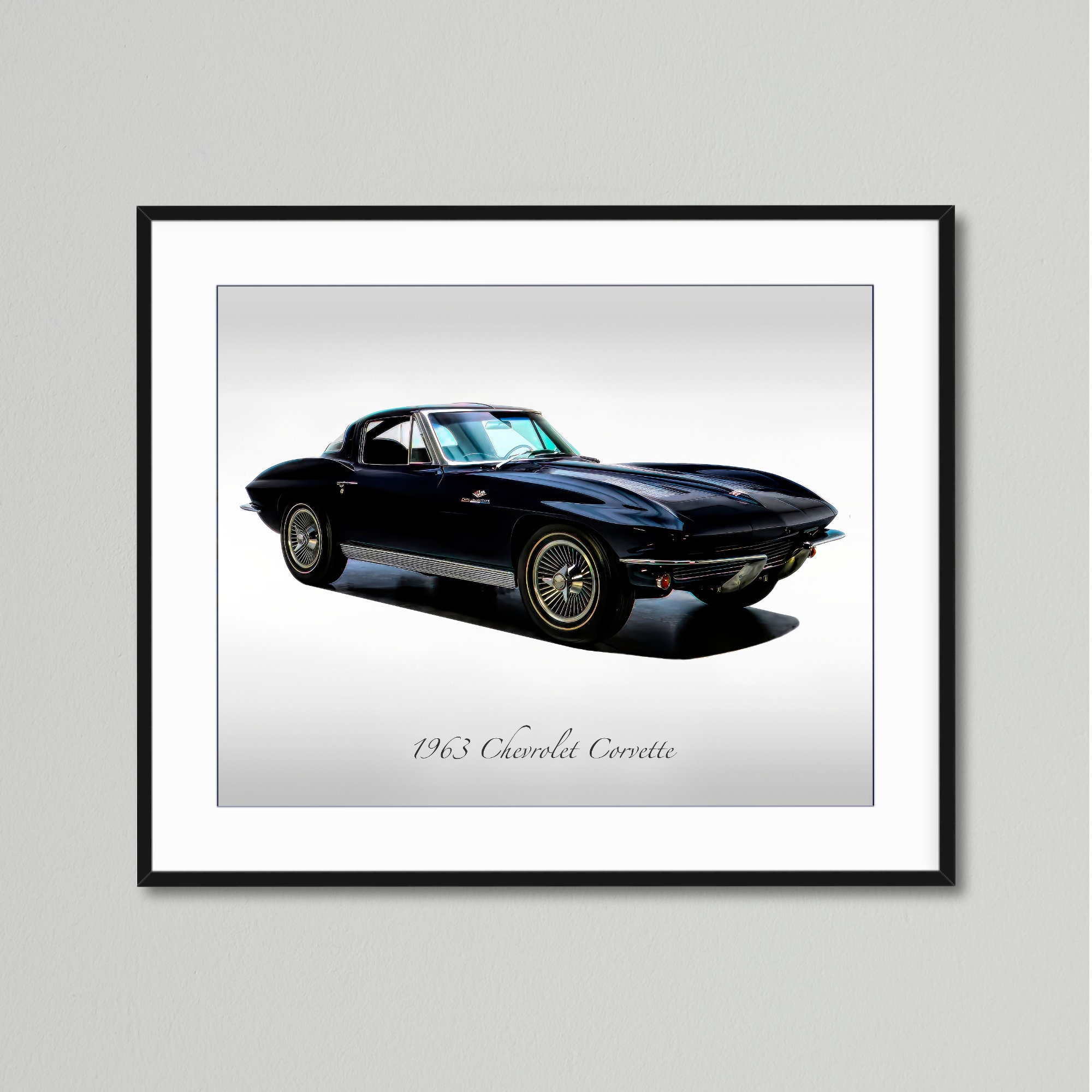 CHEVROLET CORVETTE 雑貨 Classic Cars - 1963 Chevrolet Corvette - Dark Blue - Muscle Car - Etsy