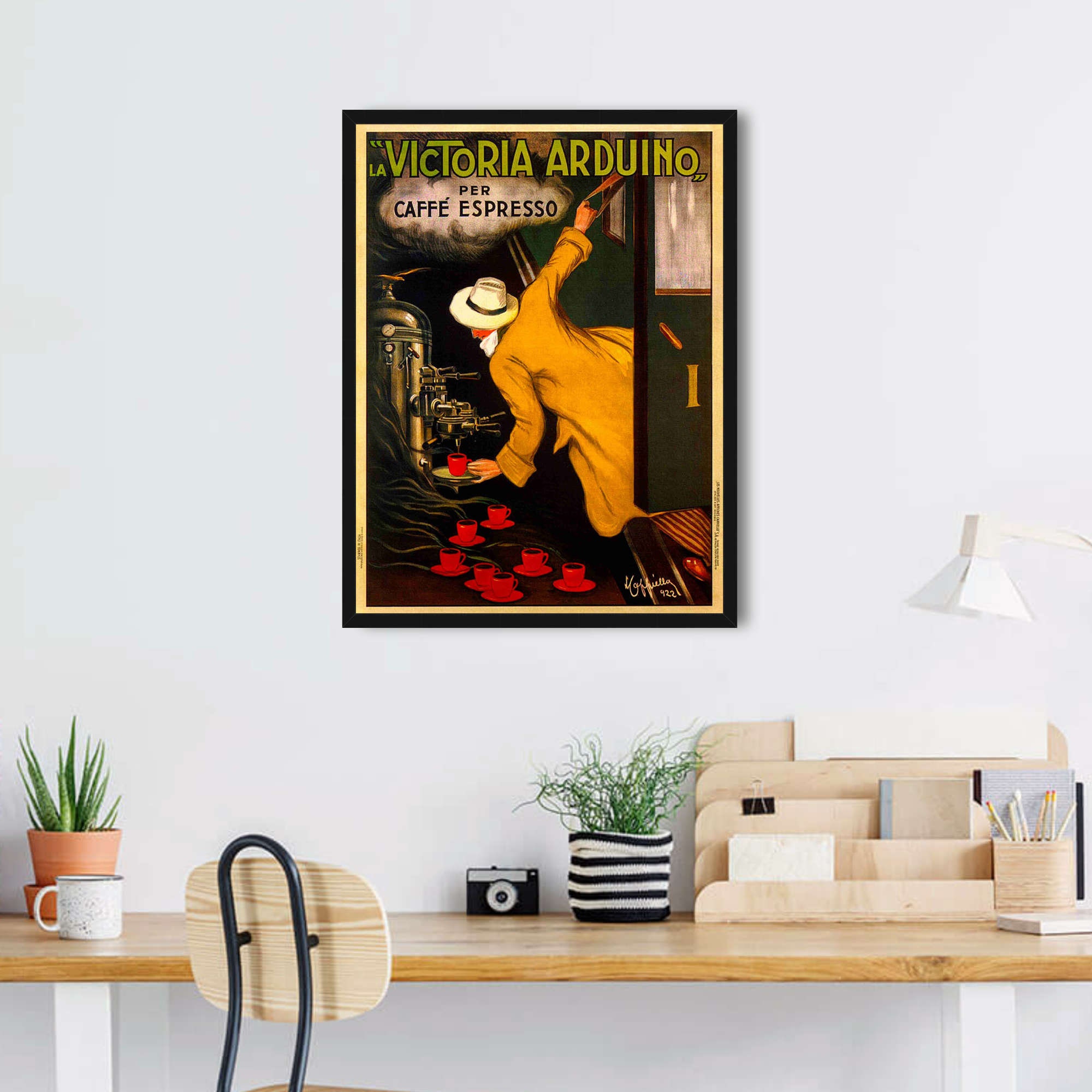 Vintage Art Deco Poster, Victoria Arduino Coffee by Leonetto