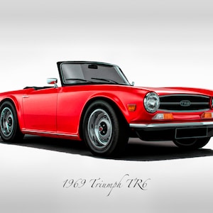 Classic Cars - 1969 Triumph TR6 - Print