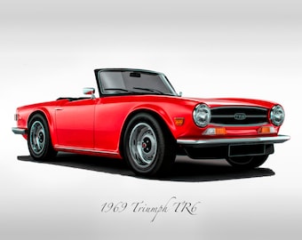 Classic Cars - 1969 Triumph TR6 - Print