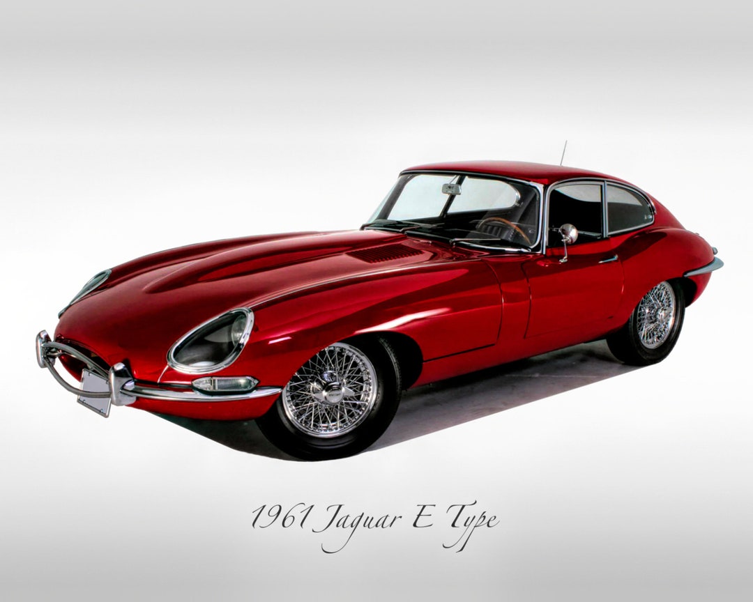 Classic Cars - 1961 Jaguar E Type - Print - Etsy 日本