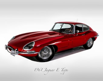 Classic Cars - 1961 Jaguar E Type - Print