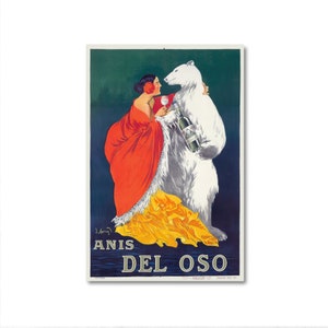 Vintage Food & Drink Poster - Anis Del Oso Polar Bear Poster