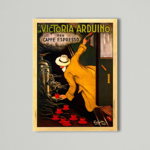 アートポスター テッド・ミューリング エキシビジョンポスター Vintage Art Deco Poster, Victoria Arduino Coffee by Leonetto