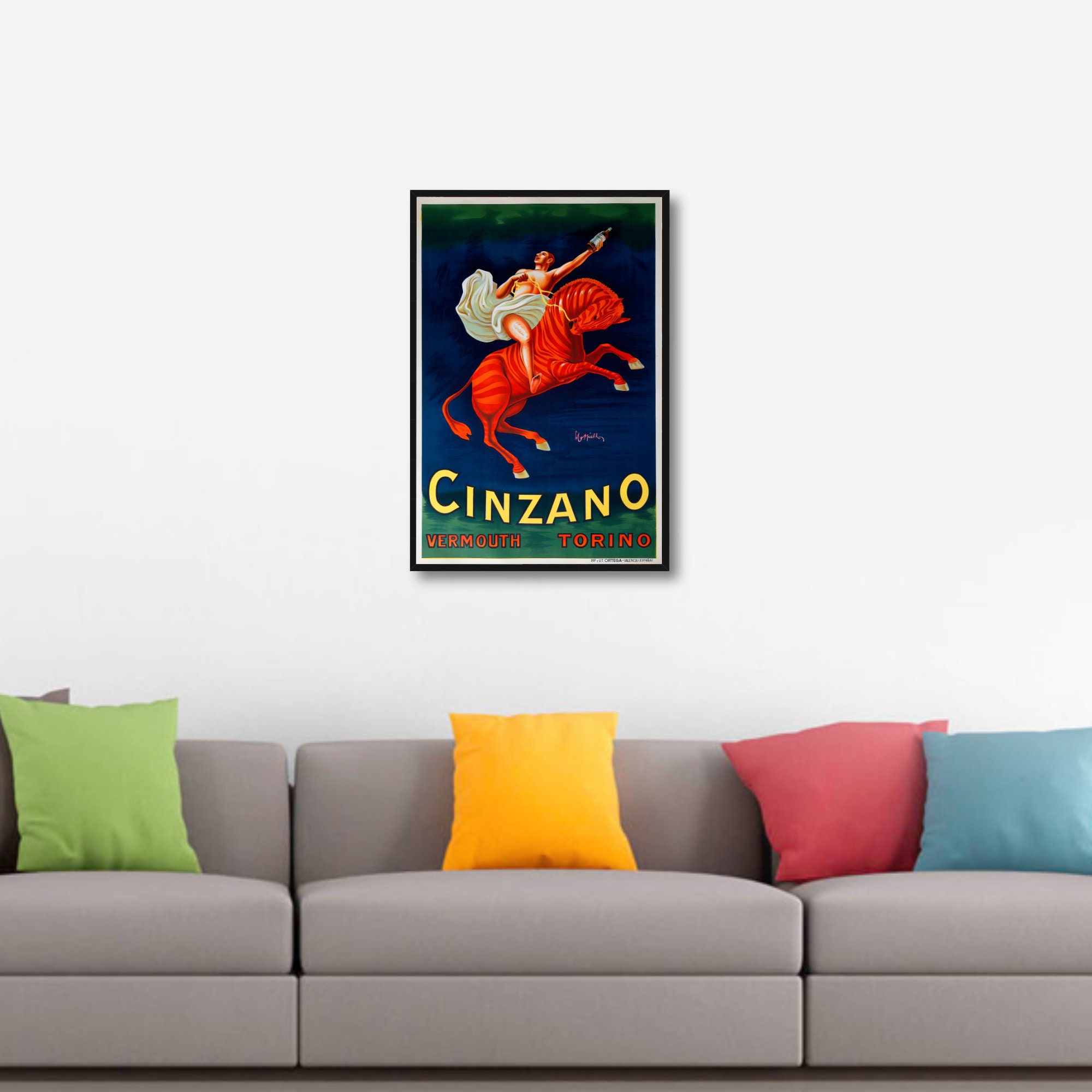Cinzano Red Zebra Vintage Food & Drink Poster by Leonetto