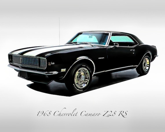 Classic Muscle Cars - 1968 Chevrolet Camaro Z28 in Tuxedo Black