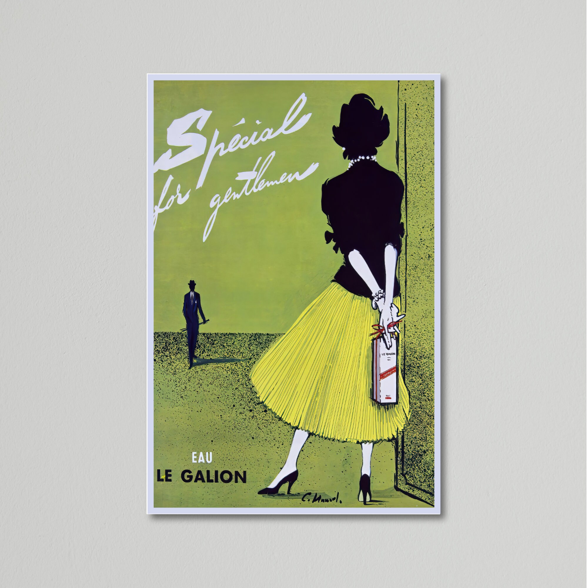 Vintage Perfume Poster: Eau Le Galion, Claude Maurel 1957 - Etsy