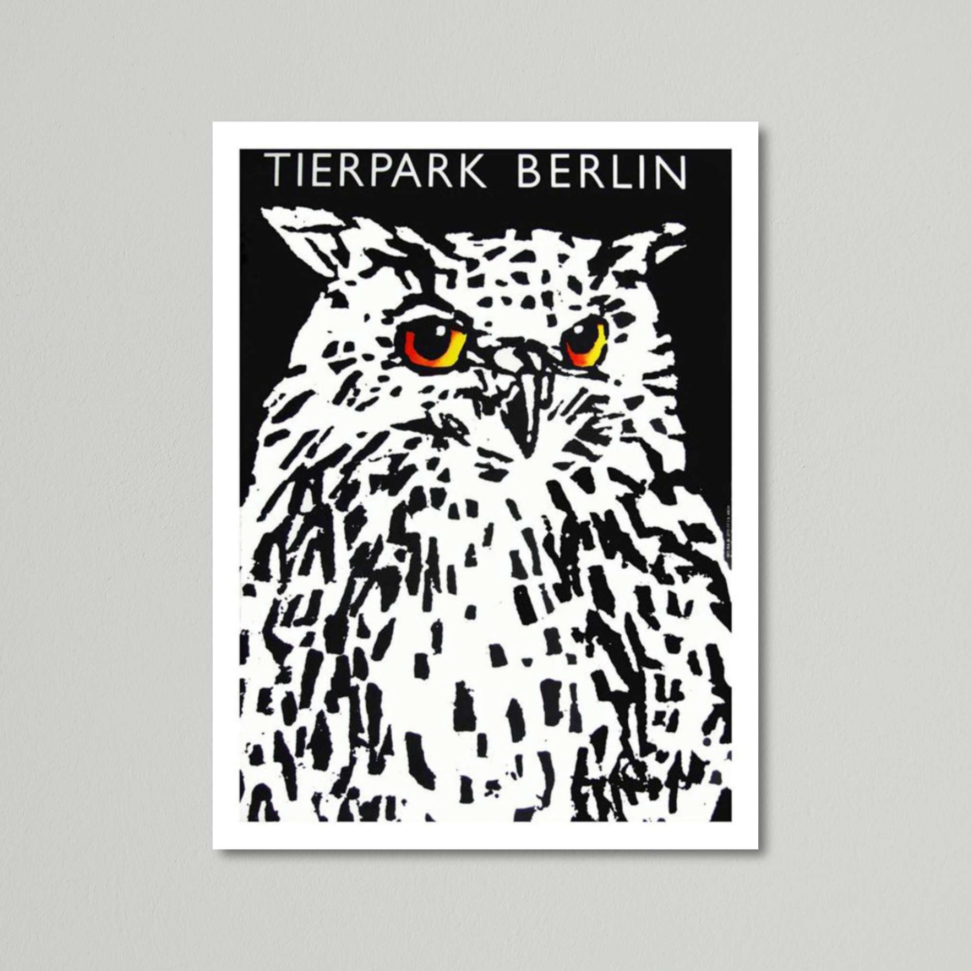 Berlin Zoo Owl Poster 