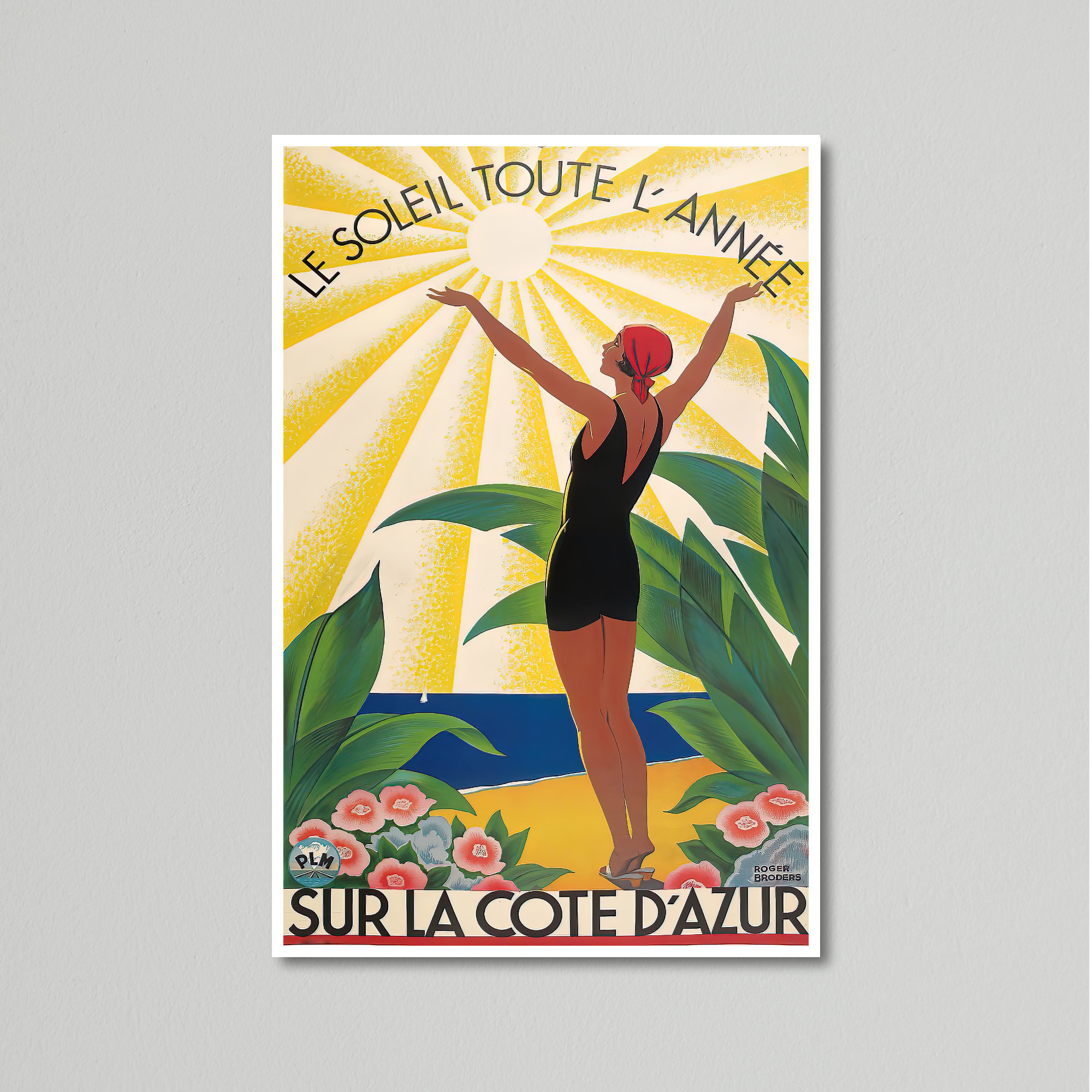 Vintage Cote D'azur Travel Poster by Roger Broders, 1931 - Etsy