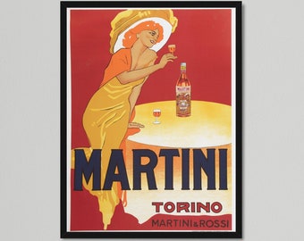 Vintage Food & Drink Poster - Martini and Rossi Torino - Etsy
