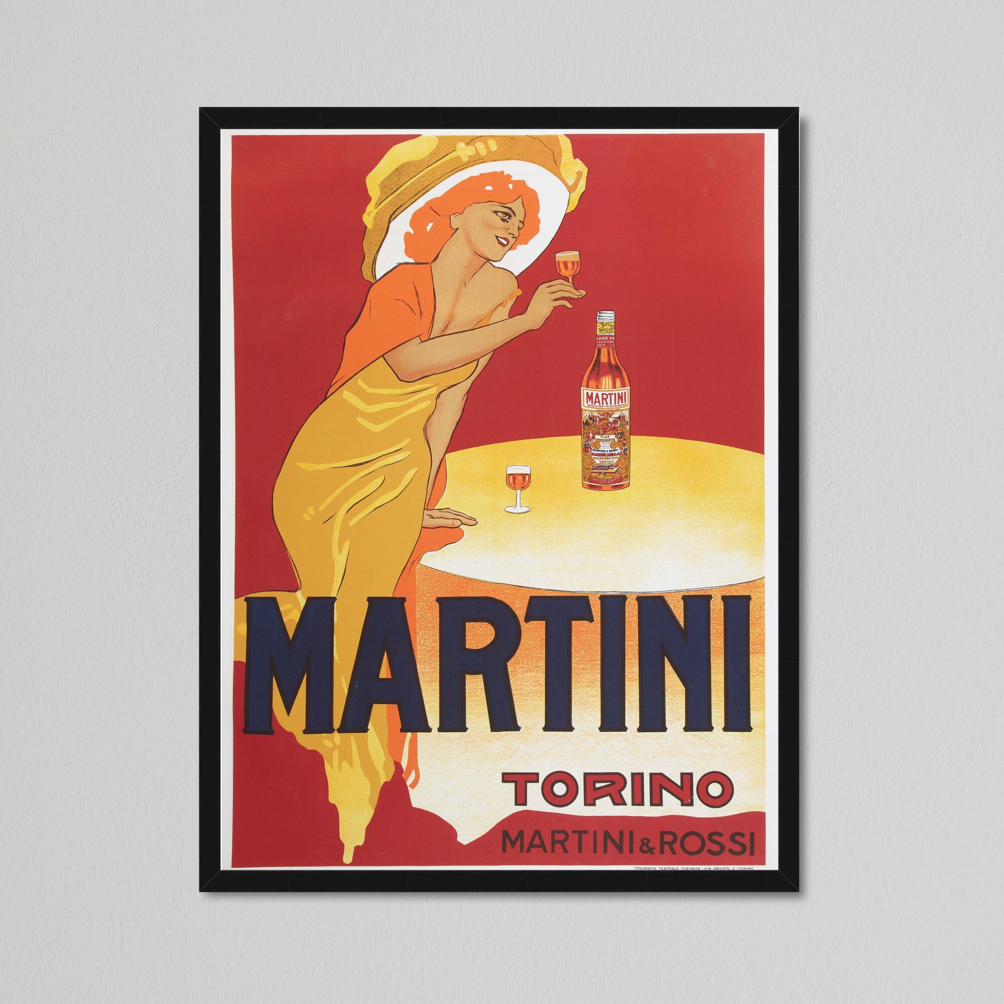 Vintage Food & Drink Poster - Martini and Rossi Torino - Etsy