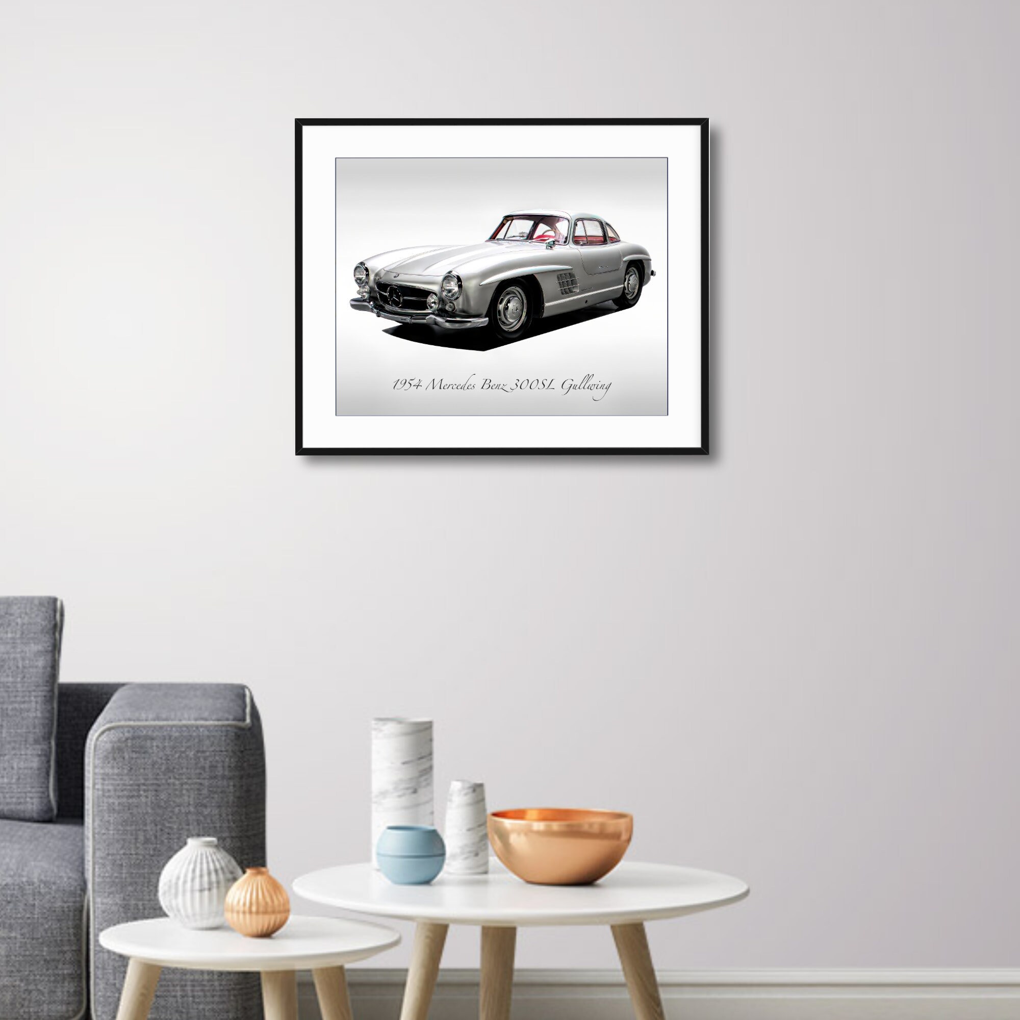 Classic Cars - 1954 Mercedes Benz 300 SL Gullwing - Print - Etsy