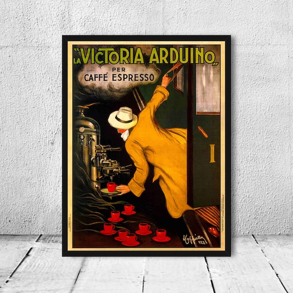 Pengiiino アートポスター Vintage Art Deco Poster, Victoria Arduino Coffee by Leonetto