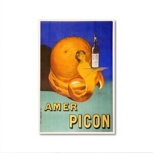 Picon Améri Liqueur Poster – Vintage French Advert Reproduction, Woman With Orange Bottle