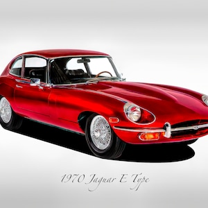 Classic Cars - 1970 Jaguar E Type - Print