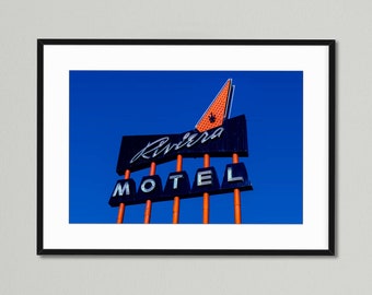 Riviera Motel, Aurora, Colorado, Mid Century Neon Sign Print