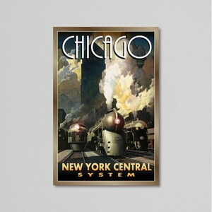 Vintage Travel Poster - Chicago New York Central System