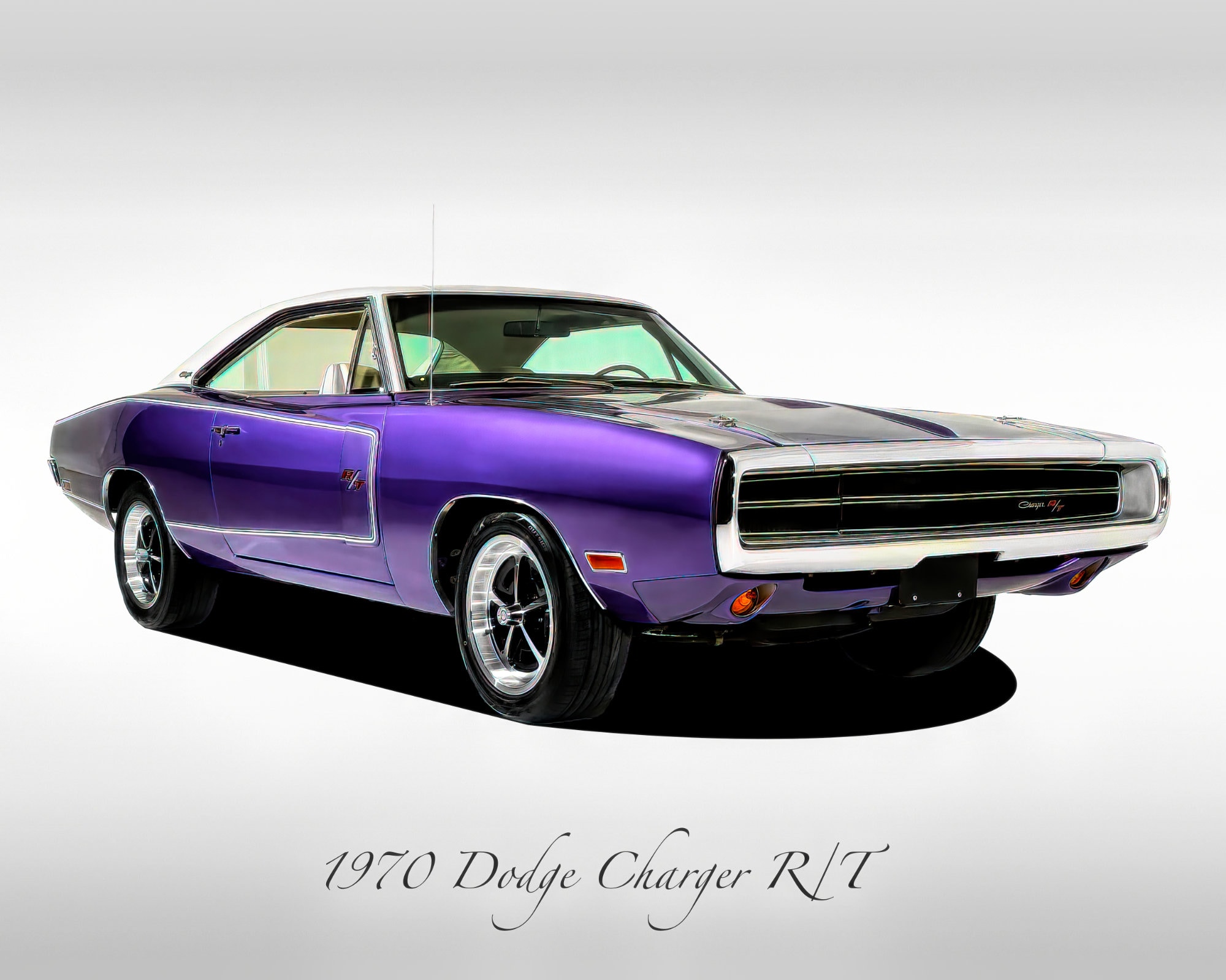 Classic Cars - 1970 Dodge Charger R/T 440 - Purple - Muscle