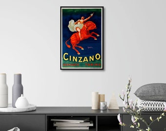 Cinzano Red Zebra Vintage Food & Drink Poster by Leonetto