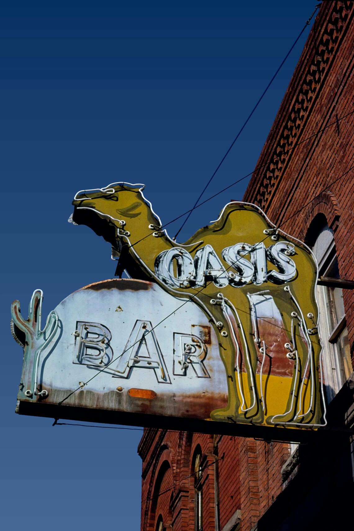 Oasis Bar Vintage Neon Sign Print Billings Montana Etsy