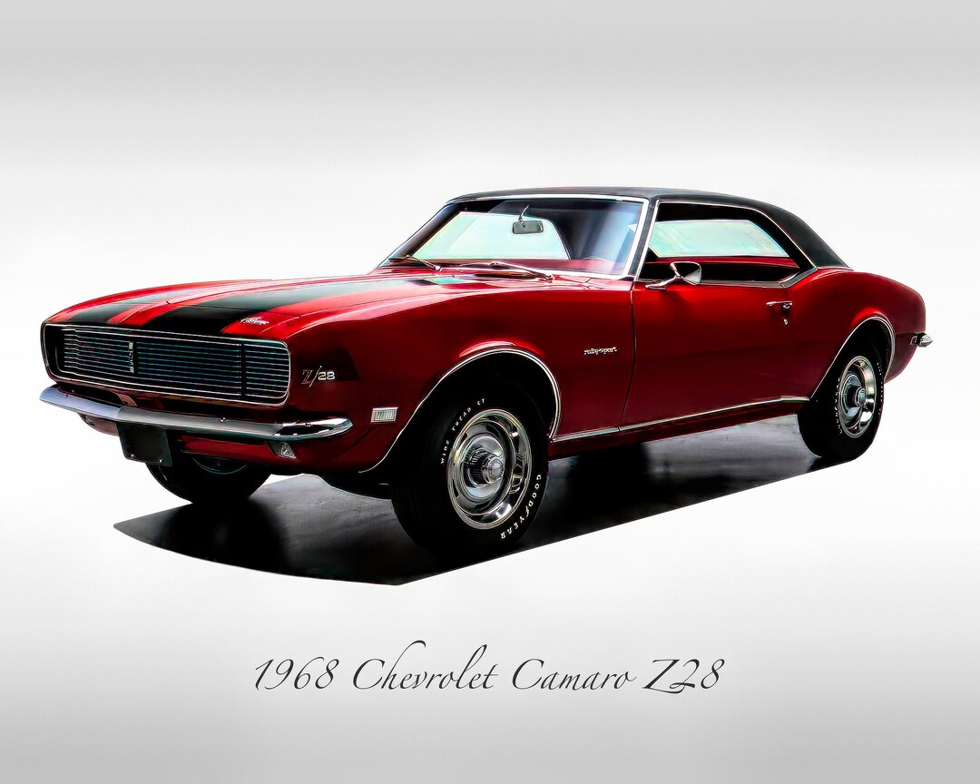 Classic Muscle Cars - 1968 Chevrolet Camaro Z28 in Matador Red