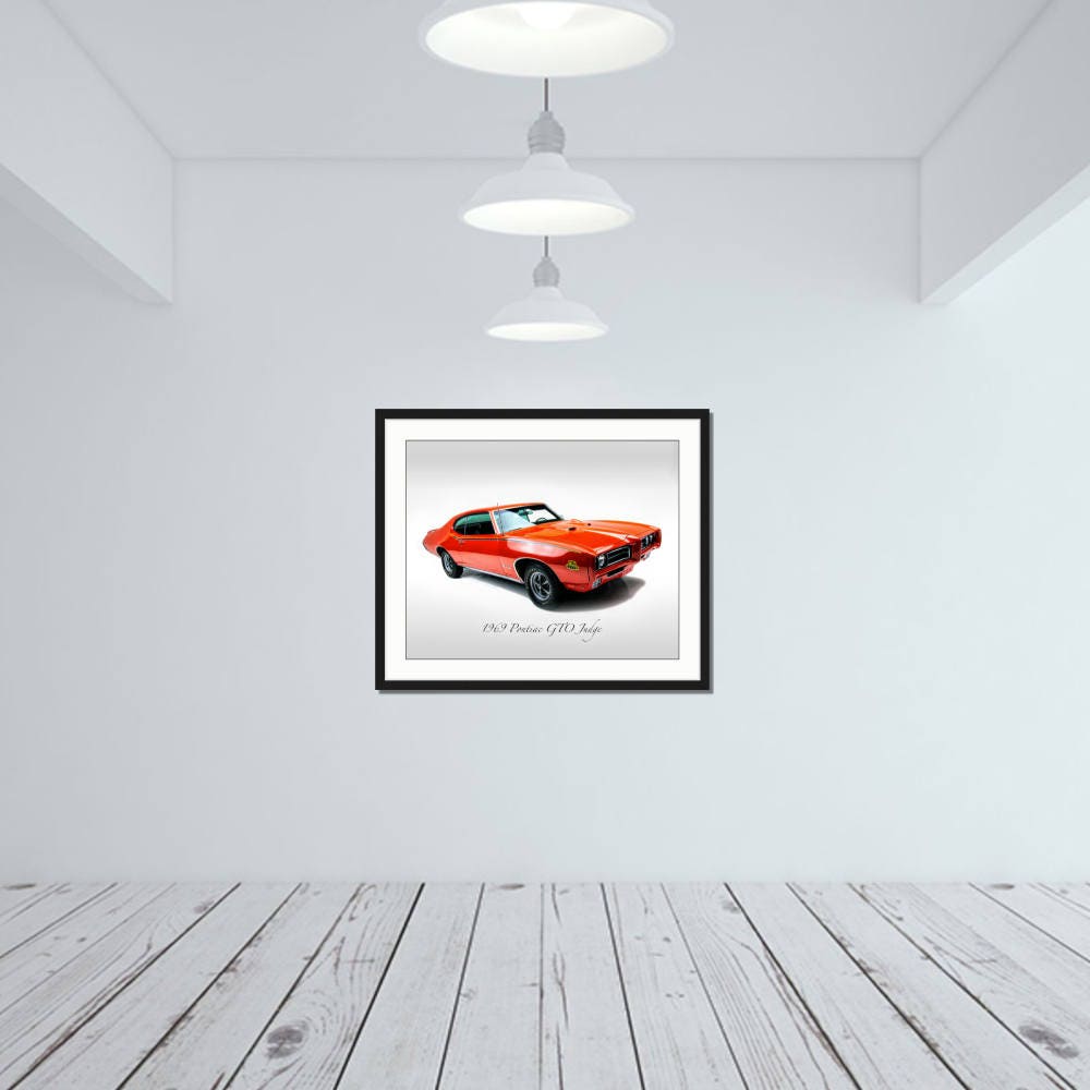 Tapisserie Murale Pontiac GTO 'Le Juge' 1969 - Décoration Garage Ou Intérieur - Neuf