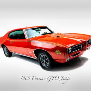 Classic Cars - 1969 Pontiac GTO Judge - Print