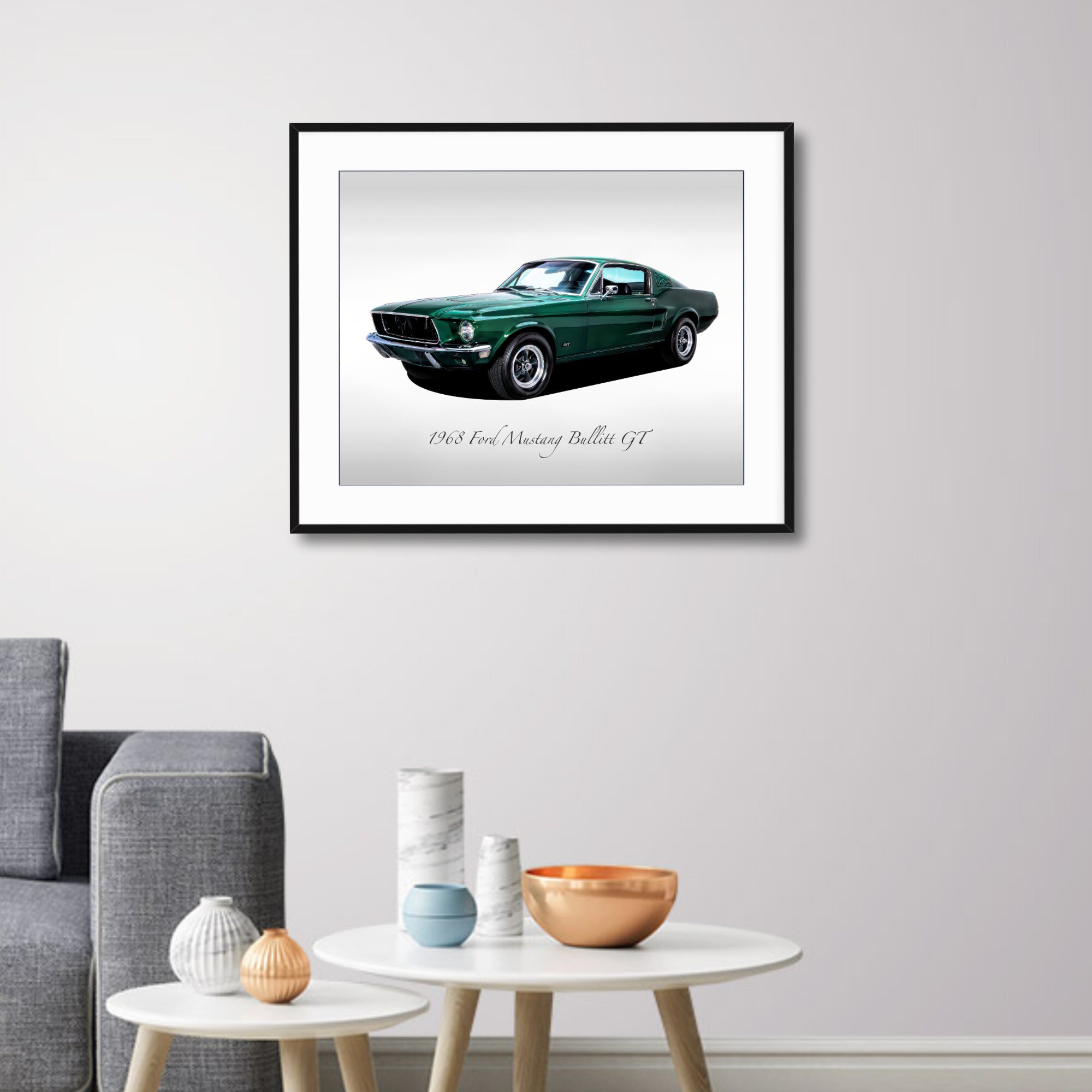 Classic Cars - 1968 Ford Mustang Bullitt GT - Muscle Car - Etsy