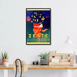 Vintage Food & Drink Poster, Lemon Zest With Lemon Juice by Leonetto ...
