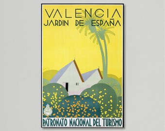 Vintage Travel Poster - Valencia Garden of Spain