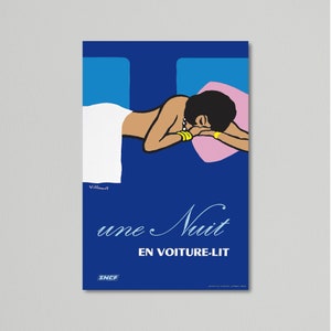 Vintage French Railway Poster by Bernard Villemot: 1973 Travel Print