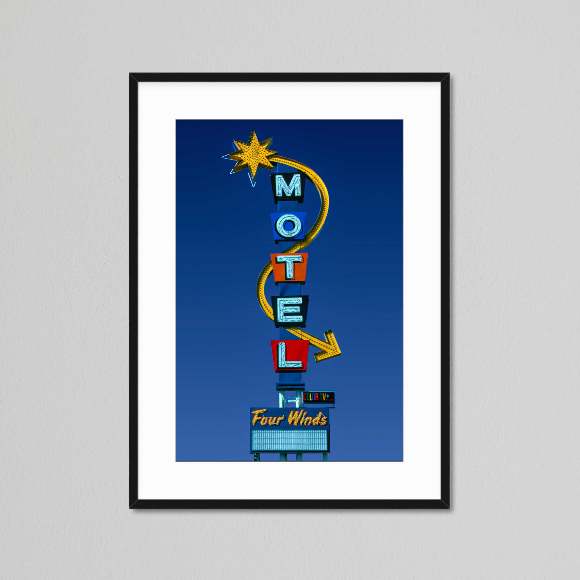 Four Winds Motel, Colorado, Mid Century Neon Sign Print - Etsy