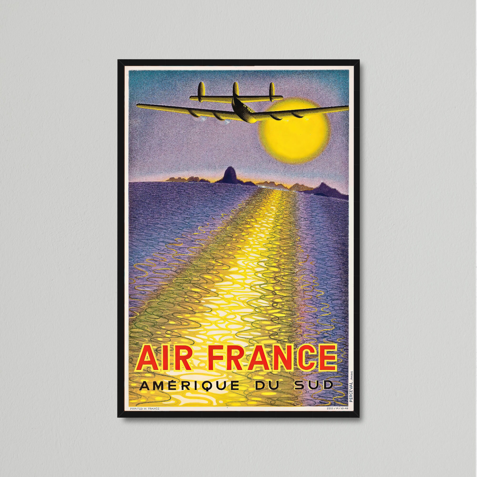 Vintage Travel Poster - Air France South America (amerique Du Sud