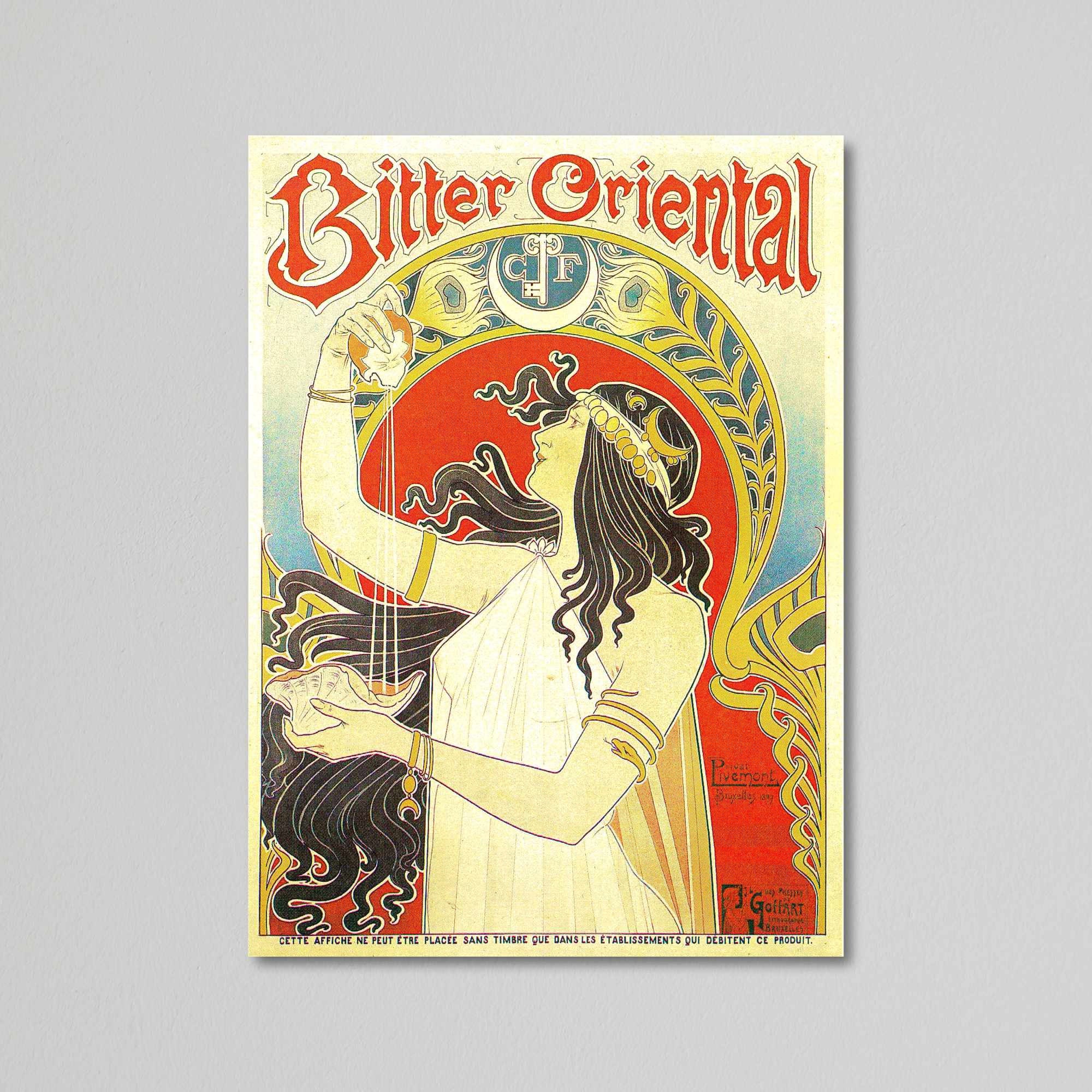 Vintage Art Nouveau Food & Drink Poster - Bitter Oriental by Henri