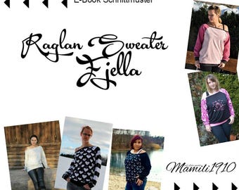 E-Book Raglan Sweater "Fjella" Size 32-50