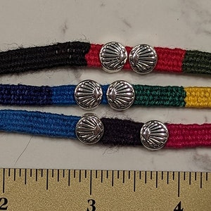 Woven Friendship Bracelets with Scallop Shell Charms / Camino de Santiago / The Way of St James /  Adjustable / Unisex/ / Surfer Style