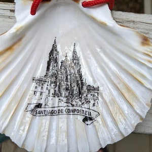 Camino de Santiago Pilgrim Scallop Shells / Inside Image of the Cathedral or of the Pilgrim, Star and Arrow / St James / Baptism
