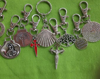 Camino de Santiago / Hiker / Backpack Charms / Zipper pulls / Clip On / Key chain /Pilgrim / St James