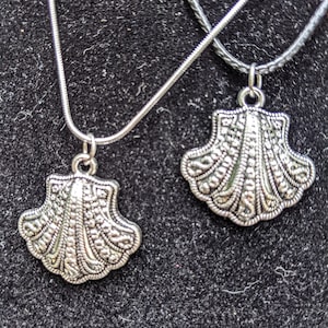 Compostelanea / Completed the  Camino de Santiago de Compostela / Pilgrim / Antique Silver / .925 Sterling Chain / Intricate Scallop Shell