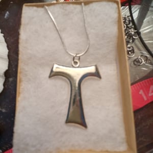 Tau Necklace / Franciscan Cross / Catholic / Cruz / 1.5&quot;