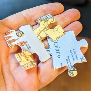 Puzzle Camino de Santiago pour faire une carte des Caminos à travers l'Espagne / 100 pièces / 6 ans et plus / Chemin de Saint-Jacques de Compostelle / Pèlerin / Puzzle