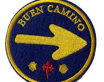 Patch:  Backpack / Camino de Santiago / Buen Camino / Arrow / Cross / Star / Pilgrim