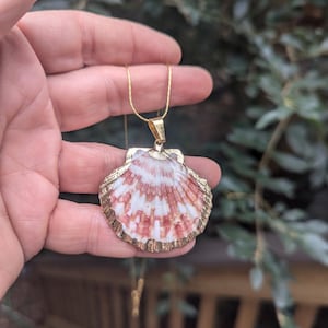 Colar de concha de vieira com aro dourado / Corrente banhada a ouro / Caminho de Santiago / Símbolo de Santiago / Peregrino / Buen Camino / Dias de praia