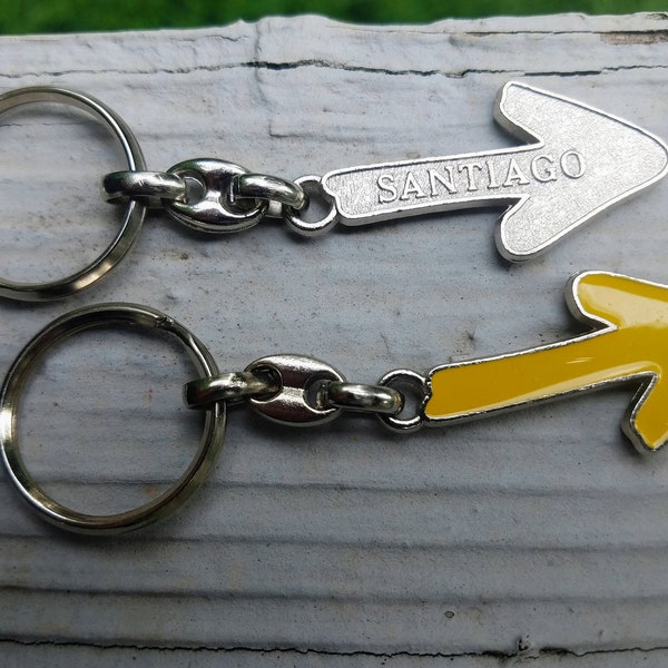 Camino de Santiago Arrow Key Chain / Pilgrim / The Way of St James / Backpack Charm