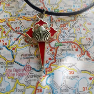 Camino de Santiago / Cross of St James/ Scallop Shell /Pendant / Santiago / Cruz/ Pilgrim / Peregrino / Camino/