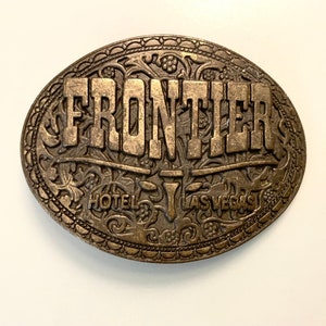Fivela de cinto vintage Frontier Hotel Las Vegas