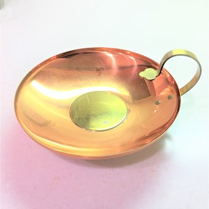 Vintage Copper and Brass Candleholder Finger Holder